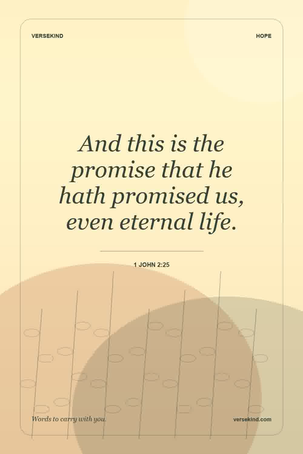 And this is the promise that he hath promised us, even eternal life. — 1 John 2:25