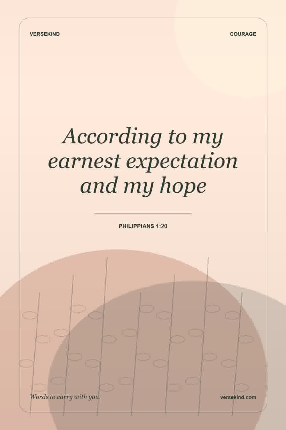 According to my earnest expectation and my hope — Philippians 1:20
