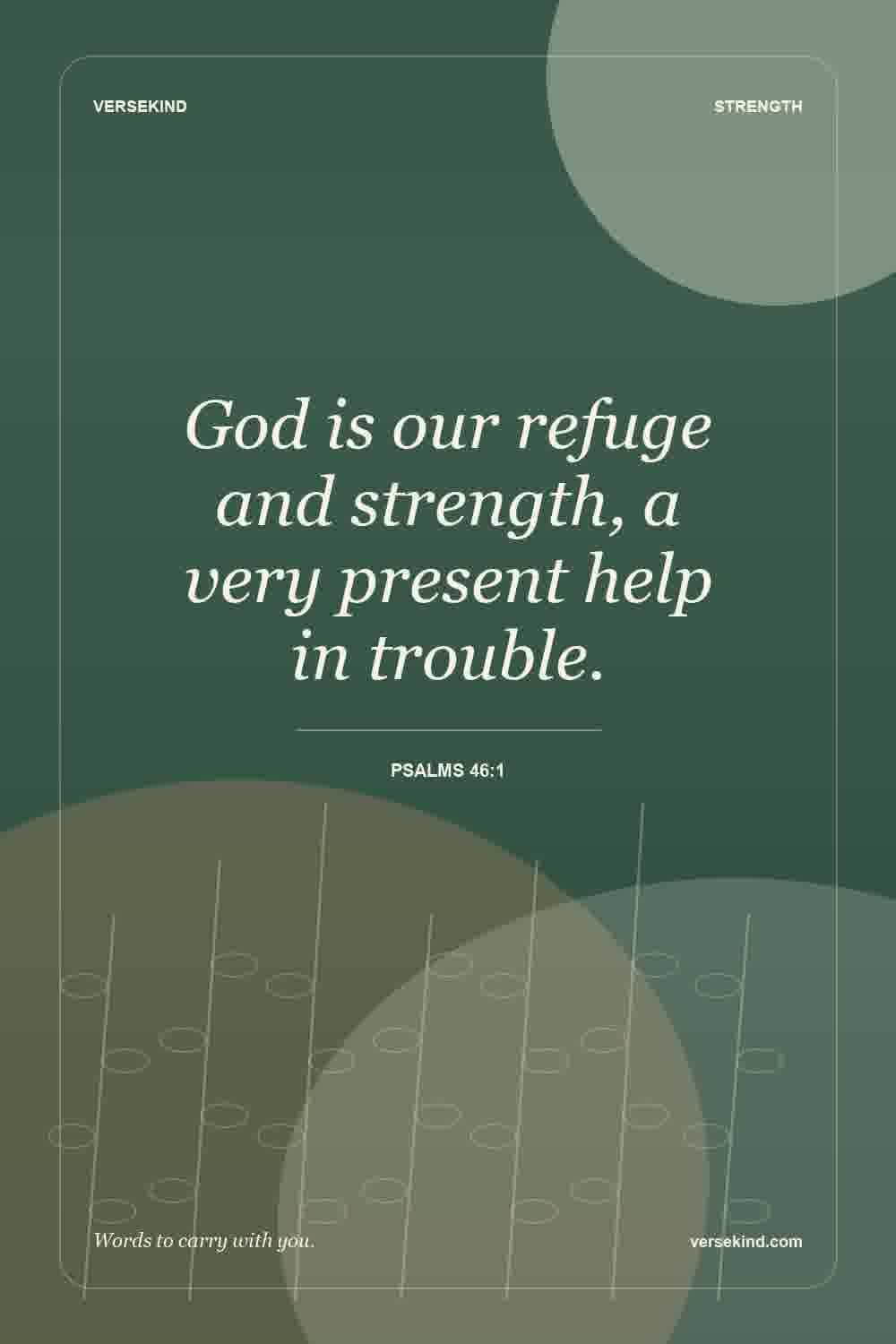 God is our refuge and strength, a very present help in trouble. — Psalms 46:1