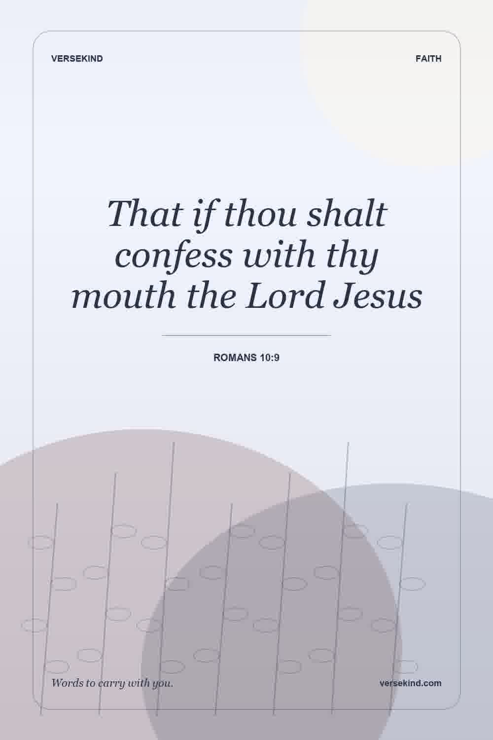 That if thou shalt confess with thy mouth the Lord Jesus — Romans 10:9